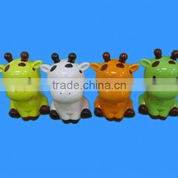 cute cow shape ceramic money saving box