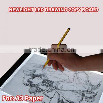 A3 ultra-thin LED light tatto tracing pad / super bright LED drawing copy board