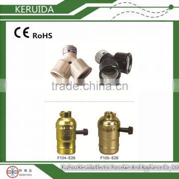 E26 Bakelite,plastic Electrical Lampholder With Chain/lamp Base photo-2