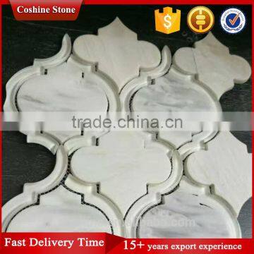Waterjet Marble Lantern Shaped Mosaic Tile photo-2