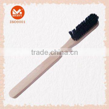 Wood Handle Plastic Filaments Shoe Polish Brush