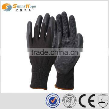 sunnyhope 13gauge nylon liner ntirile foam coated,Dimpled grain gloves