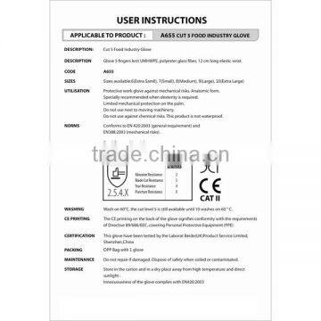 Food Grade HPPE String Knitted Kitchen Safety Gloves Cut Resistant photo-6