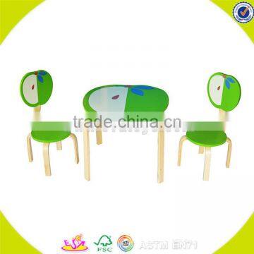 Wholesale Beautiful Fruit Style Wooden Table and 2 Chairs,cute Kids Wooden Table and Chairs,top Sale Table and Chairs W08G142 photo-5