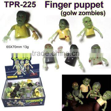 TPR Glow Zombie Finger Puppet Toys