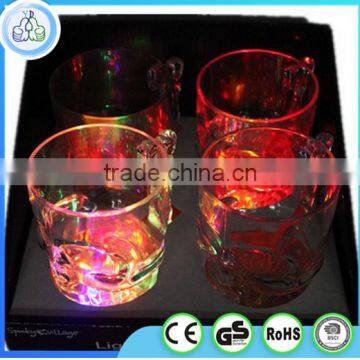 14oz led skull glass