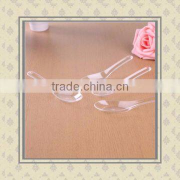 Custom Hot Sell Food Grade Plastic Clear Disposable Spoons/OEM Promotional Disposable Plastic Spoons Maker