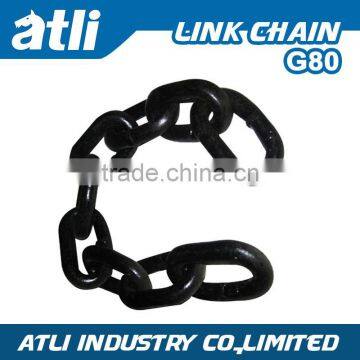 high tensile G80 black painted Alloy Steel long link chain