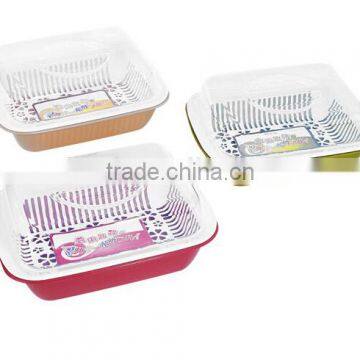 PP Plastic Kitchen Rectangle Dish Holder With Cover photo-2