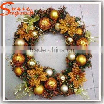 China Factory Cheap Indoor Artificial Flowers for Wreaths Wreath Frame Artificial Boxwood Flower Wreath for Sale Home Decoration photo-5