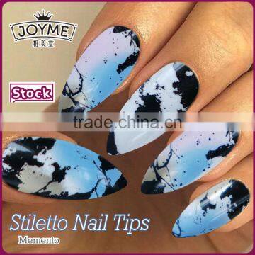 2016 Newest Full Cover Factory Nail Supplies Colorful Stiletto Nail Tips photo-6