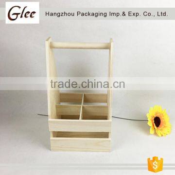 unfinished 4 bottles beer storage crate wooden wine crate