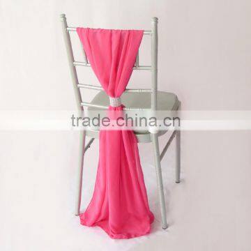 72*190cm Free Shipping Chiffon Chair Sashes Yellow/Wine/Blue/Purple/Pink Chair Sashes For Wedding Chiavari Chair Decoration photo-3