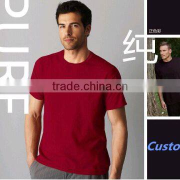 mens 100% cotton blank tee shirt custom design