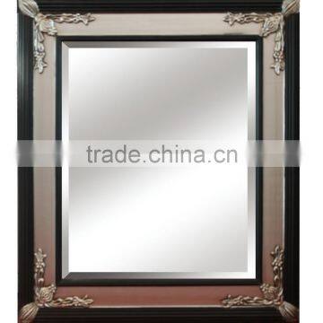 Black and Silver Rectangle Wood mirror frame