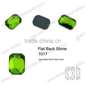 DZ-1017 octagon shape flat back glass stones for jewelry making