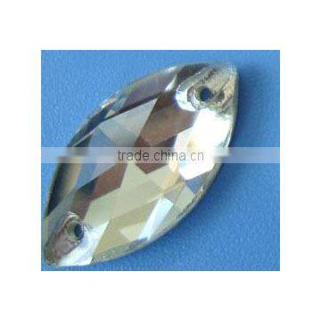 Crystal Flat Back Sew-on Mirror Glass Rhinestone for Clothes photo-4