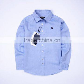 Wholesale Children Boy t Shirts Plain Lapel Long Sleeve Shirts for Biger Boy photo-4