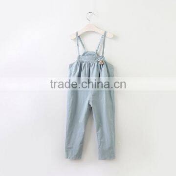 2017 Wholesale hot new products girls wearing overalls with frilly ruffles infront