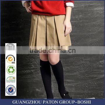 British student girl Khaki Skirt pleated Scotland school children skirt custom