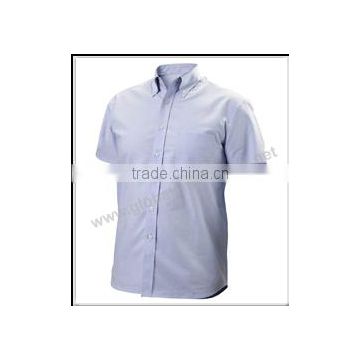 Botton-down Collar Shirt Mens Short Sleeve Work Shirt WM-008