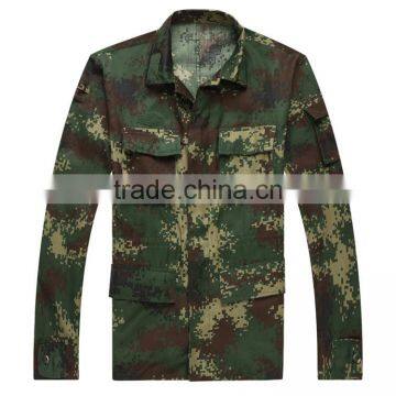 Tops Army Green BDU Winter Long Sleeve Digital Camouflage Military Uniform photo-3
