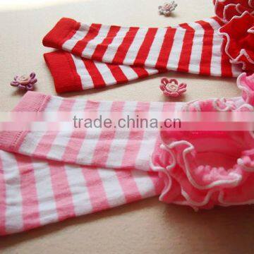 Baby Leg Warmer Christmas Stripe Leggings With Ruffle Baby Winter Leg Warmer photo-4