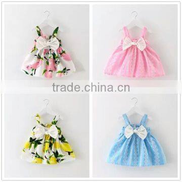 Names of OEM Fashion Design Small Girls Dress With Big Bowknot Appliqued Kids Fashion Clothes Games photo-3
