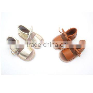Fancy Anti-skid Lovely Unisex Leather Baby Sandals photo-4
