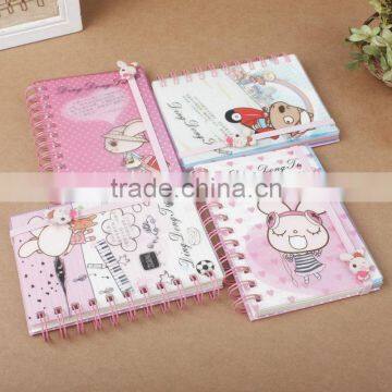 Cute Cartoon Notebook PP Cover Wire-o Binding Notebook Cheap Student Notebook With Band photo-2