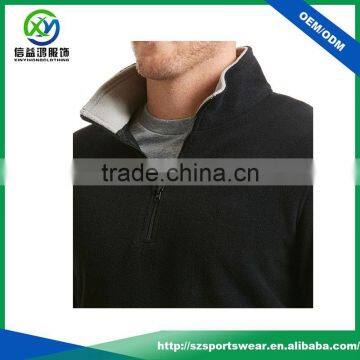 Popular Style OEM Custom Black Color Polar Fleece Pullover Jacket / Sweatshirt Hoodie for Men photo-3