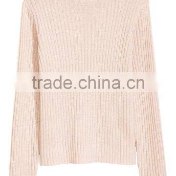 Slim Fitted Tightly Knitted Blank Design Medium High Neck Women Knitwear photo-4