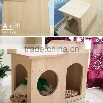 Hot Selling China New Fashion Solid Wood Pet Bed House Wood Pet Doghouse for Dog photo-3