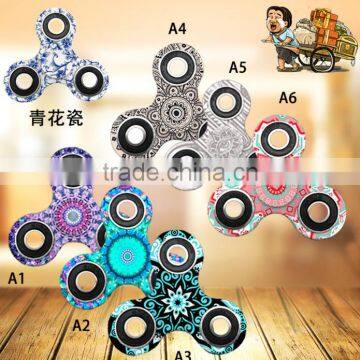 Decompression Hand Spinner Fingertips Camouflage Triangle Gyro Bats Gyro Mandala Series Finger Gyro photo-3