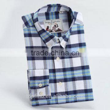 2015 European&American style Slim fit official/dress long sleeve mens/boy shirt with double collar&cuff