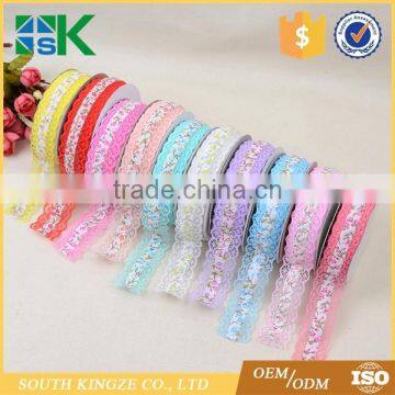 Wholesale ribbon suppliers embroidery lace fabric wedding ribbons for bows