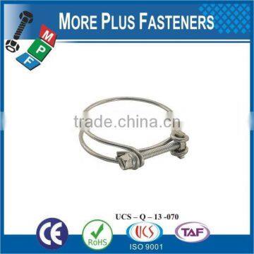 Made in Taiwan Stainless Steel strong stainless steel hose clamps flexible hose clamp double wire