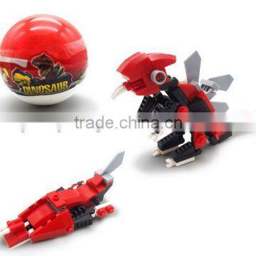 Mini Plastic Dinosaur Capsule Toy Creative Assembly Block Toys Educational Toys for Kids photo-2