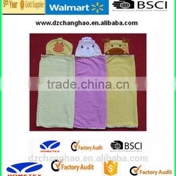 BSCI AND WALMART COTTON SOFT BABY HOODED TOWEL WITH Embroidered photo-5