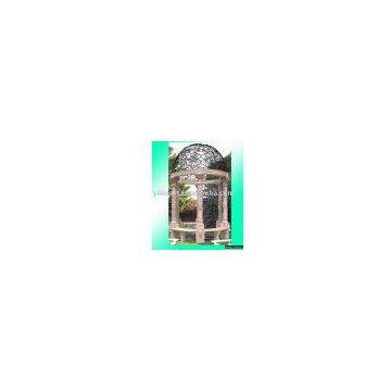 marble gazebo with iron roof