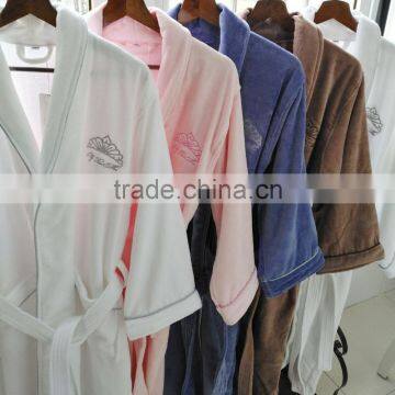 Plain dyed custom 100 cotton robe lightweight