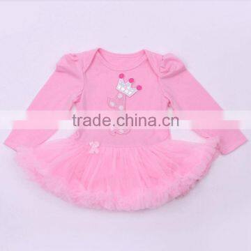 Popular Cute Character Baby Girl Holiday My First Birthday Party Long Sleeve Tutu Dress