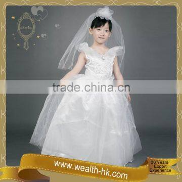 Beautiful Bride With Appliques Kids Bridal Wedding Dress