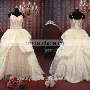 IN STOCK Spaghetti straps wedding dress sleeveless ball gown bridal dresses SW96