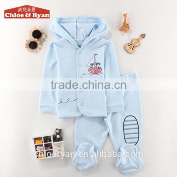 100% cotton 0-3 month baby boy suits long sleeve infant warmer clothing