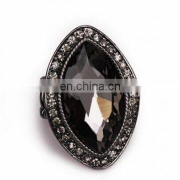 Fashion New Vintage Irregular Shaped Gem Rhinestone Women's Alloy Finger Ring
