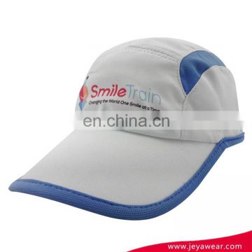 Glof cap with SMILE TRAIN printing logo white and blue healthy cloth baseball cap