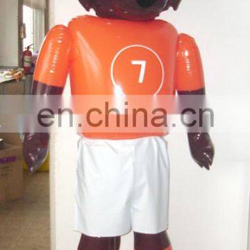 PVC inflatable lifelike dog athlete toy inflatable animal toy for advertising