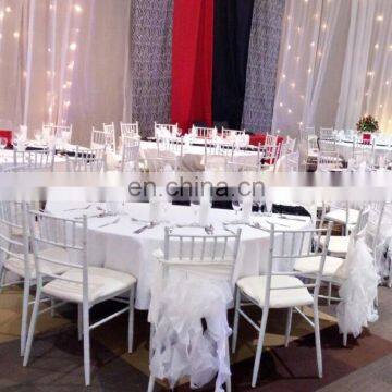 Chiavari Chair Banquet Blue Organza Curly Willow Chair Sash photo-3