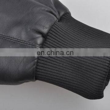 Latest Spring Thin Padded Handsome PU Leather Men Baseball Jacket photo-5